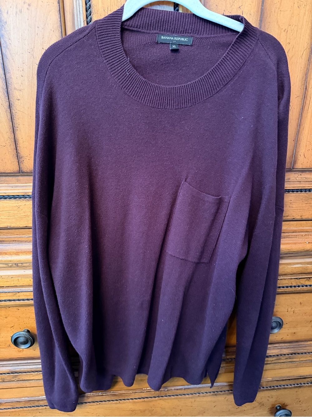 Banana Republic Women's Crewneck Sweater in Burgundy Plum
